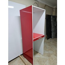 Lavanta Mobilya İmalat Mdf Ren Kırmızı Çamaşır Makinesi ve Kurutma Makinesi Dolabı