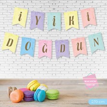 Partici Iyi Ki Doğdun Makaron Renk Harf Banner
