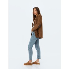 Koton Düz Paça Normal Bel Düğmeli Cep Detaylı Kot Pantolon - Straight Fit Jean