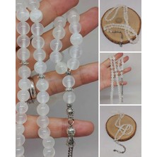 Yaşam Tohumu Selenit Taşı 99LUK Tesbih 8mm (14410)