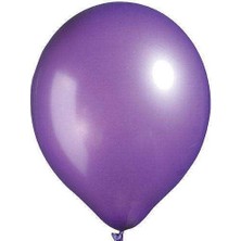 Metalik Mor Balon 10'lu Paket