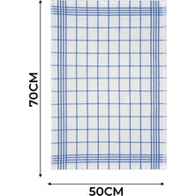 Tuable Waffle Desen 3'lü Koyu Mavi Mutfak Kurulama Bezi, Beslenme Örtüsü, Mutfak Havlusu, Amerikan Servis Set 50 x 70 cm