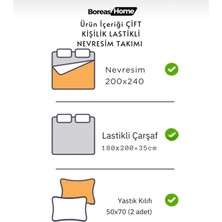 Kalpli Premium Lastikli Çarşaflı Çift Kişilik Nevresim Takımı