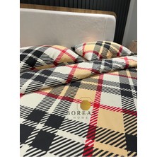 Boreas Home  Premium Ekose Çarşafı Lastikli Çift Kişilik Nevresim Takımı