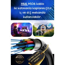 MN6 M106 15 Metre Internet Kablosu/0,50mm Utp CAT6 23AWG/ iki Kat Korumalı/iç ve Dış Mekan Uyumlu/ethernet kablosu 15 metre