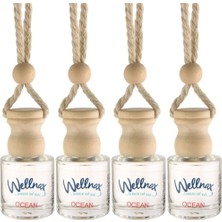 Wellnax Breeze Refresh Oto 8ml Cam Şişe Araç Ferahlatıcı Okyanus Kokulu X4