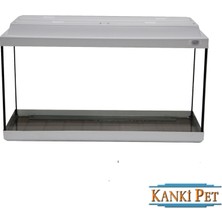 Kanki Pet 80 cm Düz Akvaryum ve Sehpası Takım Beyaz