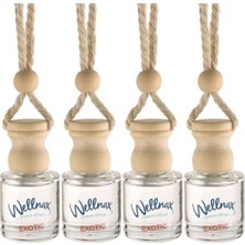 Wellnax Breeze Refresh Oto 8ml Cam Şişe Araç Ferahlatıcı Exotic Kokulu X4