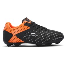 Slazenger CYCLE I Erkek Halı Saha Siyah / Turuncu Futbol Ayakkabısı