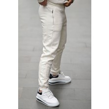 Tommy Life Erkek Şardonlu Yazılı Jogger Alt Eşofman 84918 Ekr