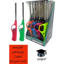 Mutfak Çakmağı  2 Adet  Karışık Renk Doldurulabilir
