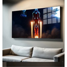 Marsilyan Süper Kahramanlar Yapay Zeka Destekli, 3D Dekoratif Baskı Yatay Cam Tablo 263