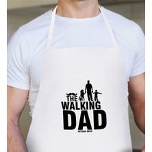 Kişiye Özel The Walking Dad Tasarımlı Beyaz Mutfak Önlüğü-1