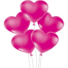 Partici Fuşya Kalp Balon 100'LÜ Paket