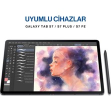 Techmaster Samsung Galaxy Tab S7 Fe SM-T730 T733 SM-T736B Uyumlu S Pen Dokunmatik Stylus Kalem ve Yedek Uç