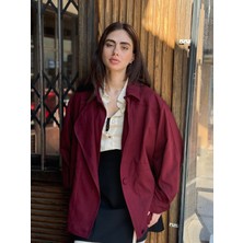Retrobird Bomber Ceket Mont Kadın Bordo