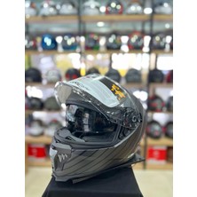 Sway Sw 865 Space Black White Full Face Motosiklet Kask