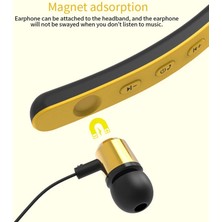 Unband Çocuk Kulak Içi Kablosuz Bluetooth Kulaklık Sevimli Manyetik Kulaklıklar Çocuk Boyun Bantlı Kulaklıklar - Sarı (Yurt Dışından)