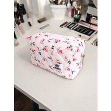 Fulia Kapitone Makyaj Çantası - Makeup Bag - Bakım Seyahat Kozmetik Çantası - Mira