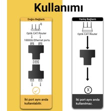 VegGieg RJ45 1 to 2 Ethernet Splitter Çoğaltıcı Adaptör