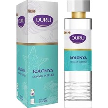 Duru 200 ml Cam Şişe Kolonya 3'lü Set, Bodrum Mandalinası, Kiraz Çiçeği, Okyanus Tazeliği