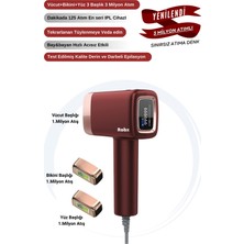 Robx A2024 Yeni Seri IPL 3 Milyon Atım 3 Başlık Vücut+Yüz+Özel Bölge Bay-Bayan Epilasyon Ultra Seri Atım