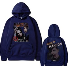 Kaya Şarkıcı Marilyn Marilyn Çift Taraflı Baskılı Hoodie   Vintage Gotik Boy 651