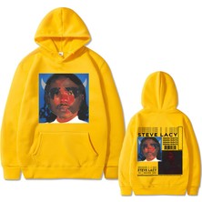 Rapçi Steve Lacy 2022 Ikizler Hakları Grafik Hoodie K  Siyah STRE701