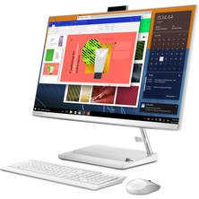 Lenovo Ideacentre Aıo 3 27IAP7 Intel Core I5-12450H 16GB 512GB SSD Intel UHD Graphics Freedos 27 IPS Fhd F0GJ011WTR-16512 Kablosuz Klavye+Mouse Beyaz All In One Bilgisayar