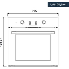 Kumtel Beyaz Cam Ankastre Fırın B66-S2  MT