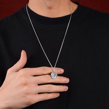 Ebrar Silver Gümüş Aslan Burcu Kolye 925 Ayar Gümüş Aslan Burç Unisex Kolye