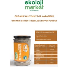 Ekoloji Market Organik Glutensiz Toz Karabiber 100 gr X3 / Organic Gluten-Free Black Pepper Powder 100 gr X3