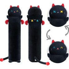 Fendii Uzun Kedi Peluş Çocuk Yastık 20 Inç Sevimli Gri Kedi Doldurulmuş Hayvan Yumuşak Peluş Oyuncak Yavru Kawaii Peluş Yastık Bebek Oyuncak Kız Arkadaşı Için Hediye (Yurt Dışından)