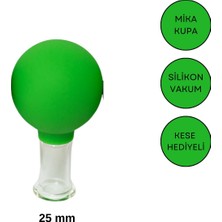 Mika Silikon Vakumlu Yüz ve Boyun Için Masaj Kupası No:2 Açık Yeşil Renk