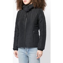 Kadın Kapüşonlu Mont - Siyah