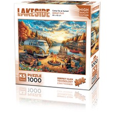 KS Games Vosvos Camp Fire At Sunset 1000 Parça Puzzle