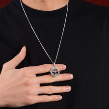 Ebrar Silver Gümüş Dümen Kolye 925 Ayar Gümüş Dümen Figürlü Erkek Kolye