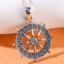 Ebrar Silver Gümüş Dümen Kolye 925 Ayar Gümüş Dümen Figürlü Erkek Kolye