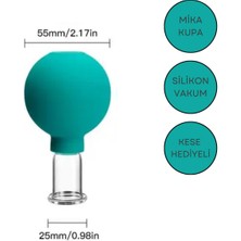 Mika Silikon Vakumlu Yüz ve Boyun Için Masaj Kupası No:2 Yeşil Renk