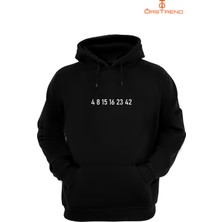 Ors Trend Lost Baskılı Unisex Kapşonlu Sweatshirt