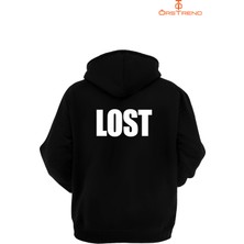 Ors Trend Lost Baskılı Unisex Kapşonlu Sweatshirt