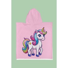 Evdek Star Unicorn Çocuk Panço Plaj Havlusu