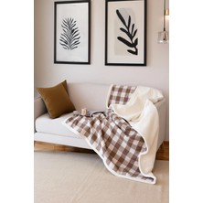 Seda Home Art  Tek Kişilik Tv Battaniyesi , Koltuk Şalı , Çift Taraflı Ekose Battaniye 150X200