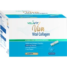 Velavit Viva Vital Ekstra Glisinli Collagen 30 Toz Saşe Hidrolize Kolajen, Glisin, C Vitamini Ve Bakır İçeren Takviye Edici Gıda