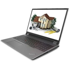 Lenovo 16" P16 V1 21D60012TX Core I7 12800HX-128GB Ddr5 Ram-2tb Nvme-4gb Rtx A1000-W11 Dg 2560X1600