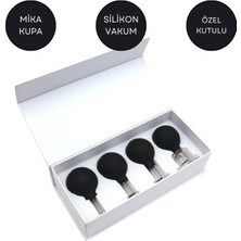 Naturachi Mika Silikon Vakumlu Yüz Masaj Kupası 4'lü Set Siyah Renk