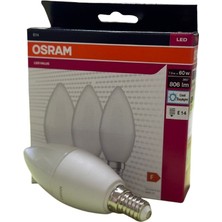 Osram 7,5W (60W) E14 Duy LED Ampul Beyaz Işık 3'lü Paket Kutulu Ürün