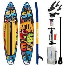 Skatinger Grafitti Sup Paddle Board Şişirilebilir 350X82X15 cm Tam Set 200 kg Taşıma Kapasitesi