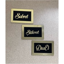 Lina Hobby Sabret Şükret Dua Et 3'lü Tablo Seti Duvar Süsü 20 x 13