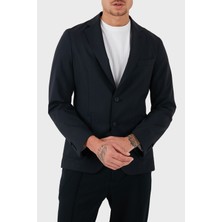 Boss Streç Yün Karışımlı Slim Fit Yırtmaçlı Apaş Yaka Nefes Alabilen Blazer Ceket Erkek Ceket 50535038 404